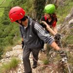 on Mauri e Miki Ferrata Burrone Giovanelli